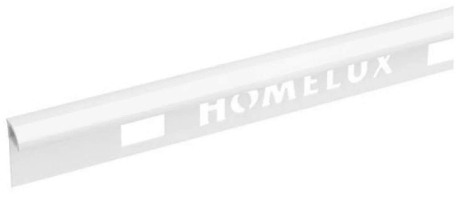 Homelux 6mm Quadrant PVC Tile Trim - Gloss White - 1.83m 1 Homelux 6mm Quadrant PVC Tile Trim - Gloss White - 1.83m