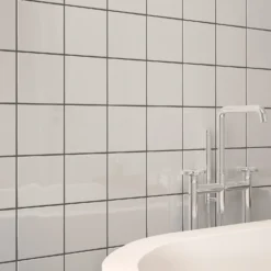 None Plain White Ceramic Wall Tile 150 X 150mm