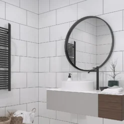 None Plain White Ceramic Wall Tile 250 X 400mm -Homebase Furniture Store 12813765 2054909116867813