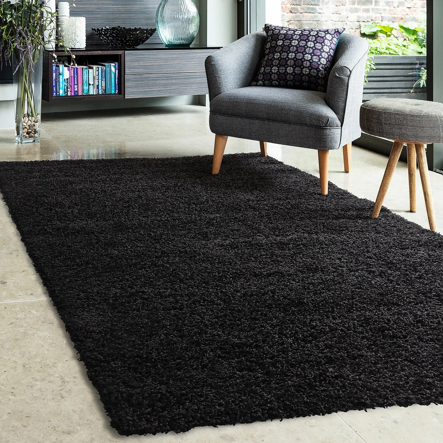 Jazz Rug Black Rug - 120 X 170cm 2 Jazz Rug Black Rug - 120 X 170cm - Image 2