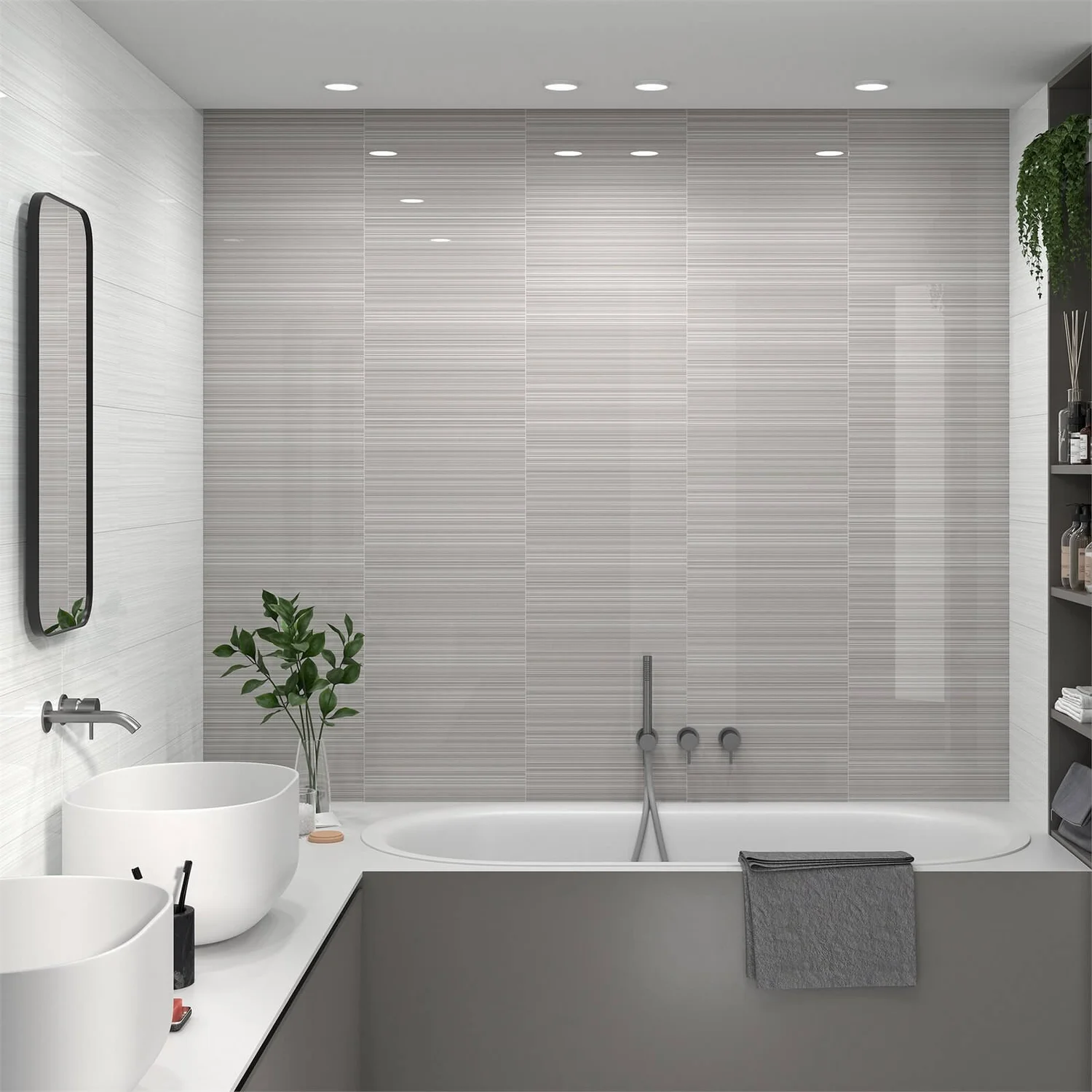 None Manhattan Grey Ceramic Wall Tile 250 X 400mm 1 None Manhattan Grey Ceramic Wall Tile 250 X 400mm
