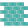 House Of Mosaics Teal Crackle Midi Metro Mosaic Tile (Sample Only) - 150 X 110mm