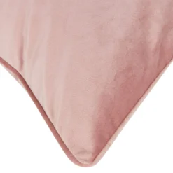 None Large Plain Velvet Cushion - Blush - 58x58cm -Homebase Furniture Store 12830709 1734833225810726