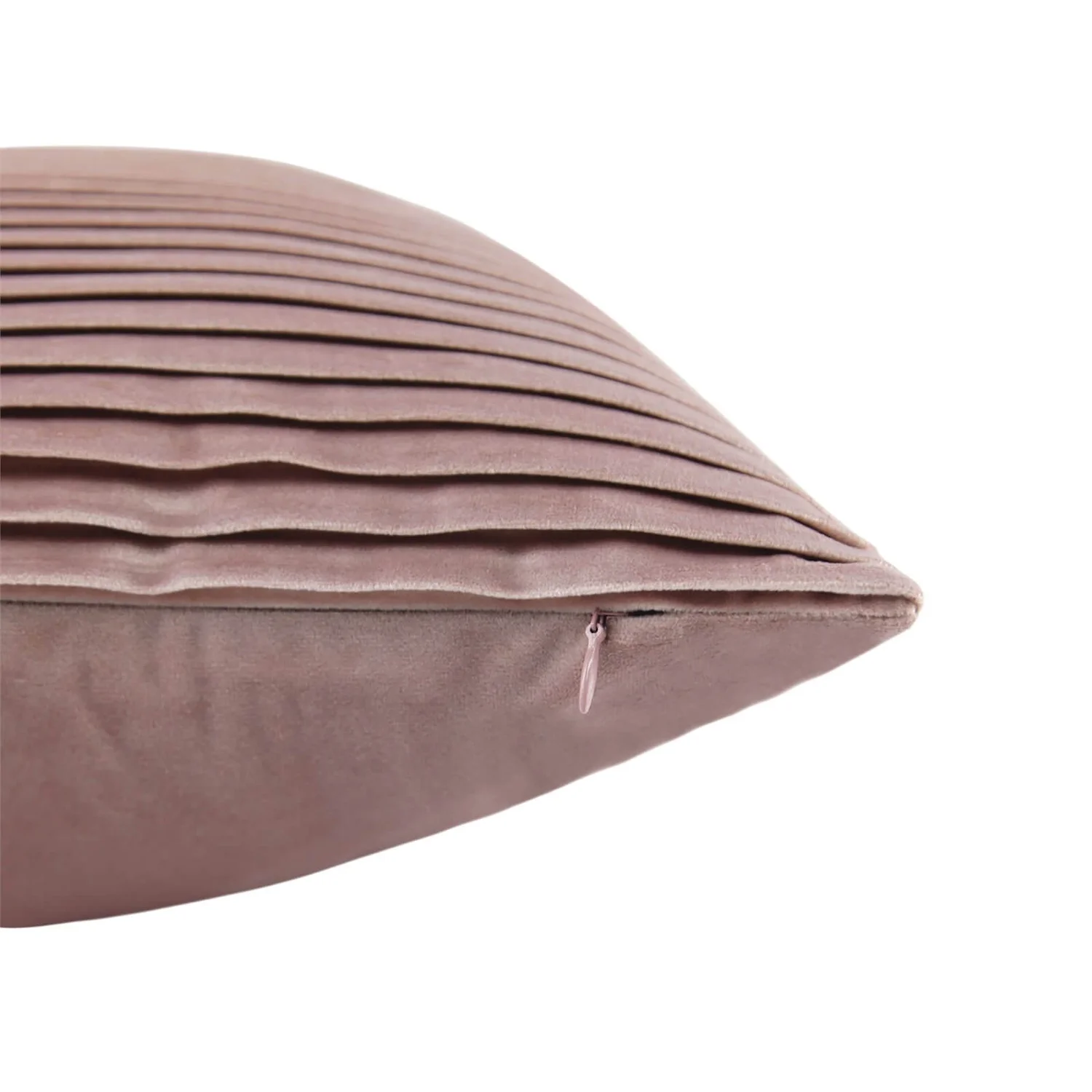None Folded Velvet Cushion - Blush 5 None Folded Velvet Cushion - Blush - Image 5