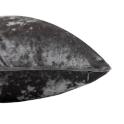 None Crushed Velvet Cushion - Grey - 45x45cm -Homebase Furniture Store 12836769 1614832979721458