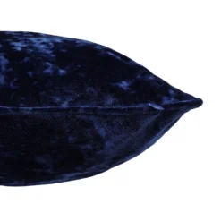 None Large Crushed Velvet Cushion - Navy - 58x58cm -Homebase Furniture Store 12839195 1304833171429285