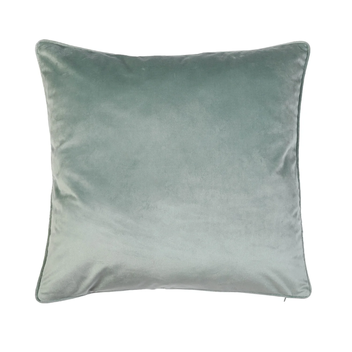 None Large Plain Velvet Cushion - Sage Green - 58x58cm 1 None Large Plain Velvet Cushion - Sage Green - 58x58cm