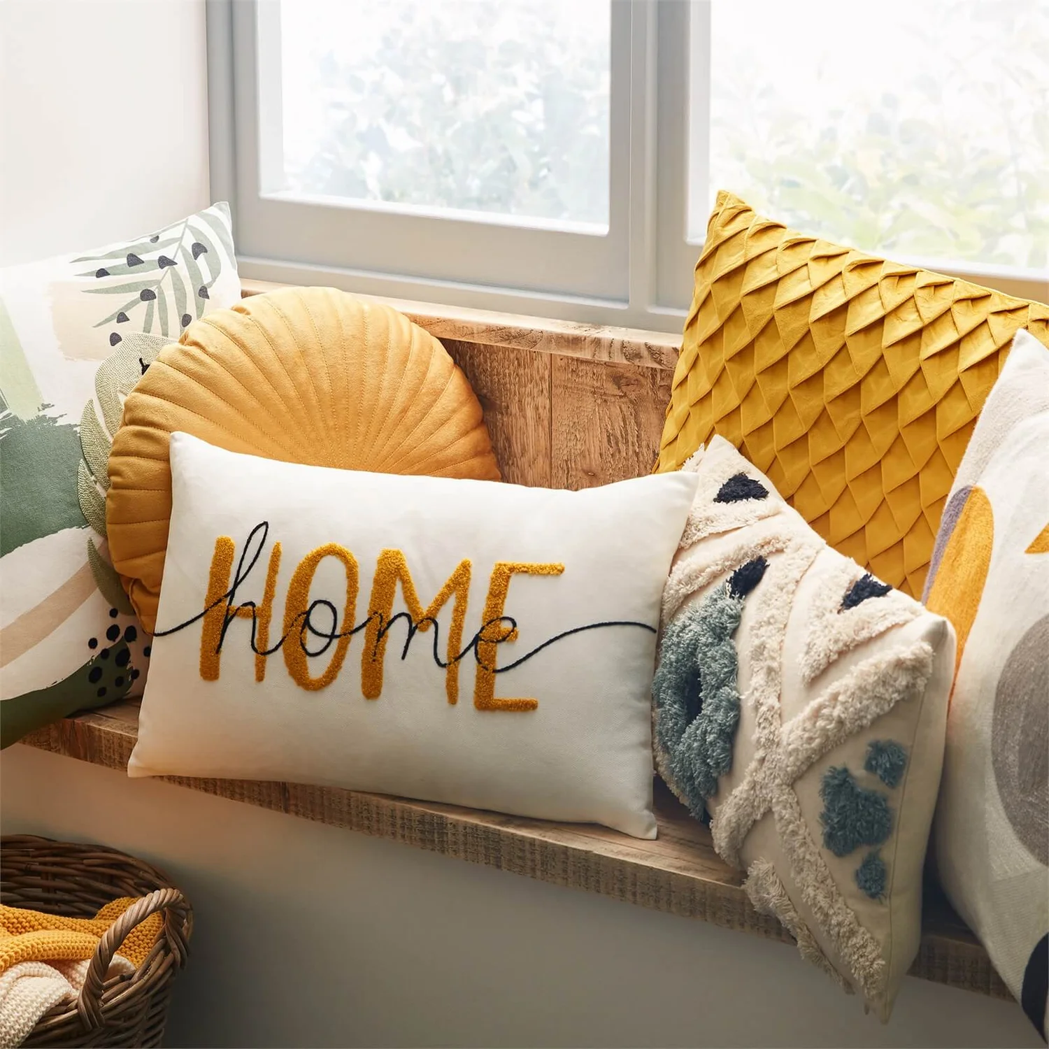 None Velvet Pintuck Cushion - Honey 3 None Velvet Pintuck Cushion - Honey - Image 3