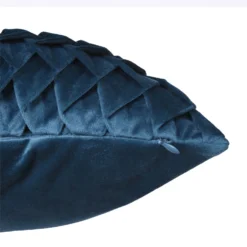 None Velvet Pintuck Cushion - Teal -Homebase Furniture Store 12839768 1454832959064550