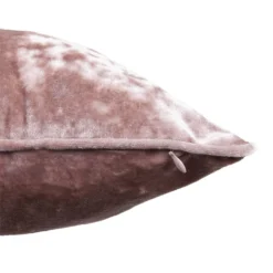 Large Crushed Velvet Cushion - Blush - 58x58cm -Homebase Furniture Store 12842178 9264832975759955