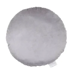 None Round Velvet Cushion - Grey - 45cm -Homebase Furniture Store 12842179 1794832975060604