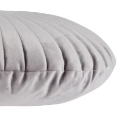None Round Velvet Cushion - Grey - 45cm -Homebase Furniture Store 12842179 5204832975335305