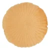 None Round Velvet Cushion - Ochre - 45cm