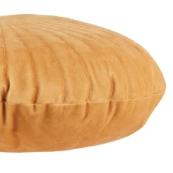 None Round Velvet Cushion - Ochre - 45cm -Homebase Furniture Store 12842181 2064832976758850