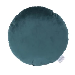 None Round Velvet Cushion - Teal - 45cm -Homebase Furniture Store 12842182 1234832976442326