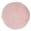 None Round Velvet Cushion - Blush - 45cm