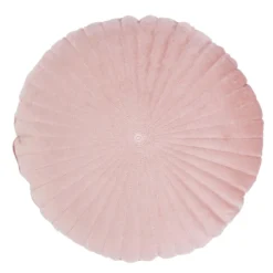 None Round Velvet Cushion - Blush - 45cm