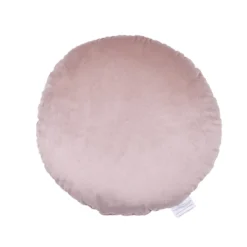 None Round Velvet Cushion - Blush - 45cm -Homebase Furniture Store 12842187 1734832975974623