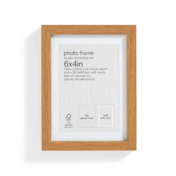 Box Photo Frame - 6x4" - Oak Effect 8 Box Photo Frame - 6x4" - Oak Effect -Homebase Furniture Store 12879237 8694853904476883