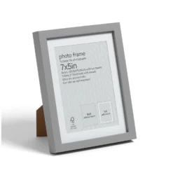 Box Photo Frame - 7x5" - Grey