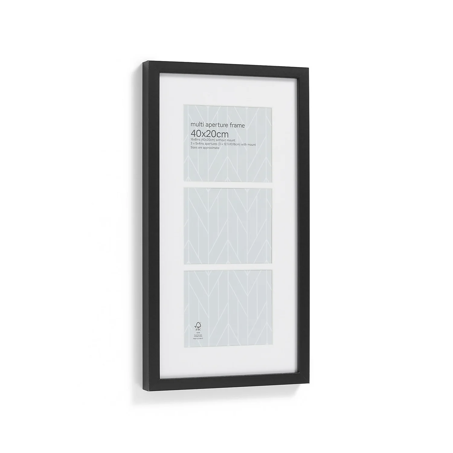 Box Photo Frame Multi Aperture - 40x20cm - Black 1 Box Photo Frame Multi Aperture - 40x20cm - Black