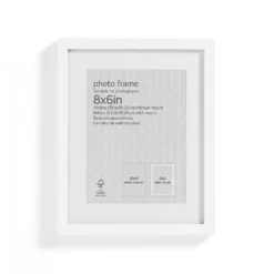 Box Photo Frame - 8x6" - White 8 Box Photo Frame - 8x6" - White -Homebase Furniture Store 12879251 1264853904632523