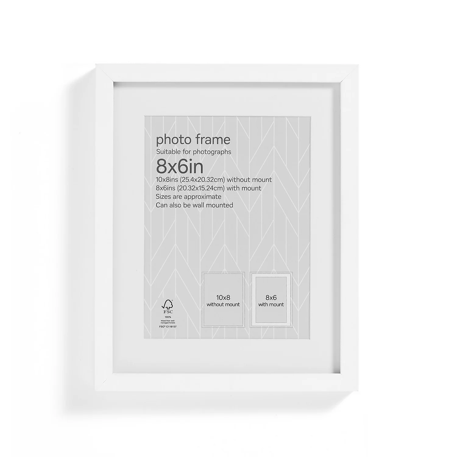 Box Photo Frame - 8x6" - White 4 Box Photo Frame - 8x6" - White - Image 4