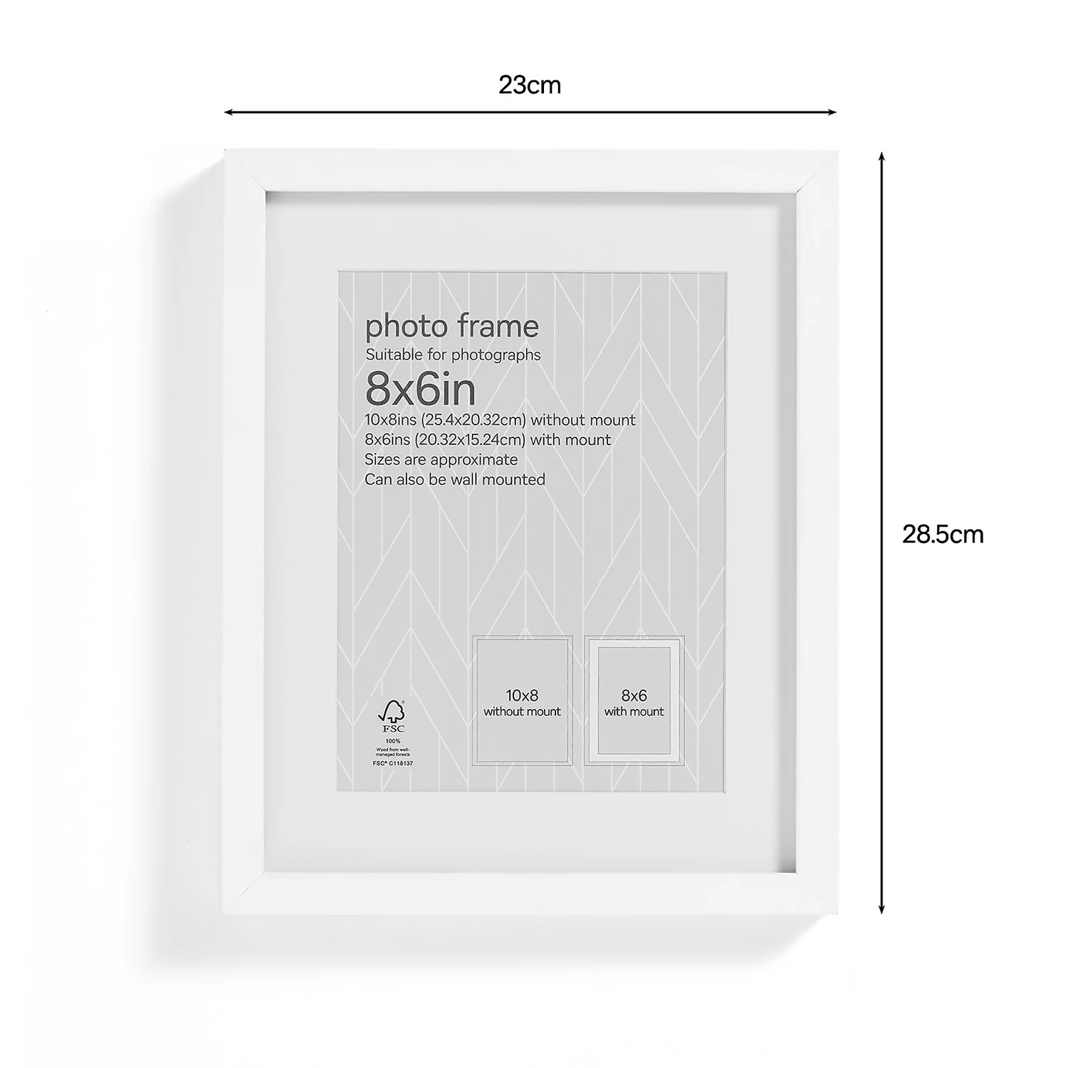 Box Photo Frame - 8x6" - White 2 Box Photo Frame - 8x6" - White - Image 2