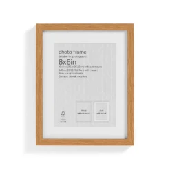 Box Photo Frame - 8x6" - Oak -Homebase Furniture Store 12879252 1874853904653631