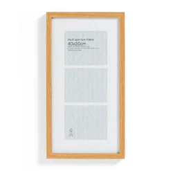 Box Photo Frame Multi Aperture - 40x20cm - Oak -Homebase Furniture Store 12879254 1054853904674916
