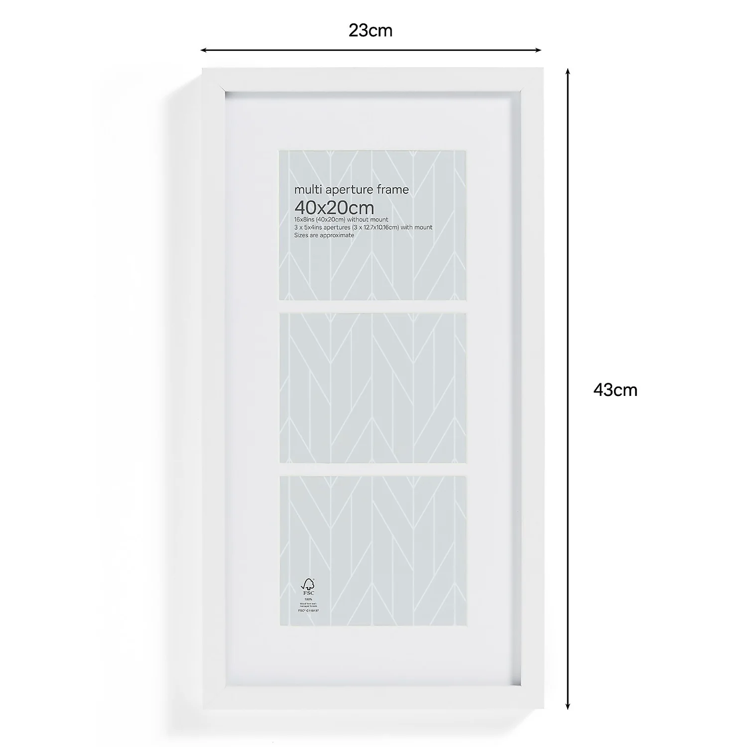 Box Photo Frame Multi Aperture - 40x20cm - White 2 Box Photo Frame Multi Aperture - 40x20cm - White - Image 2