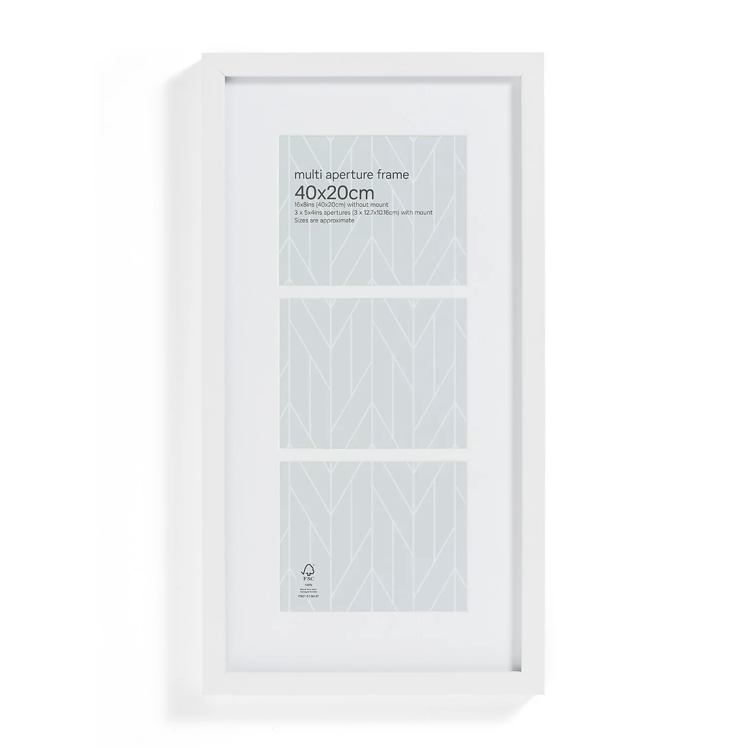 Box Photo Frame Multi Aperture - 40x20cm - White 4 Box Photo Frame Multi Aperture - 40x20cm - White - Image 4