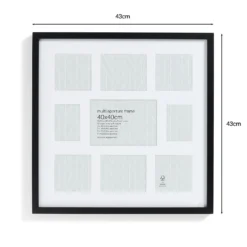 Box Photo Frame Multi Aperture - 40x40cm - Black -Homebase Furniture Store 12879262 1724940538612912