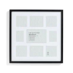 Box Photo Frame Multi Aperture - 40x40cm - Black -Homebase Furniture Store 12879262 9104940538513816