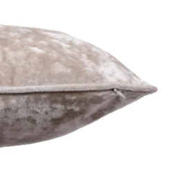 Large Crushed Velvet Cushion - Champagne - 58x58cm -Homebase Furniture Store 12882319 8614843610974314