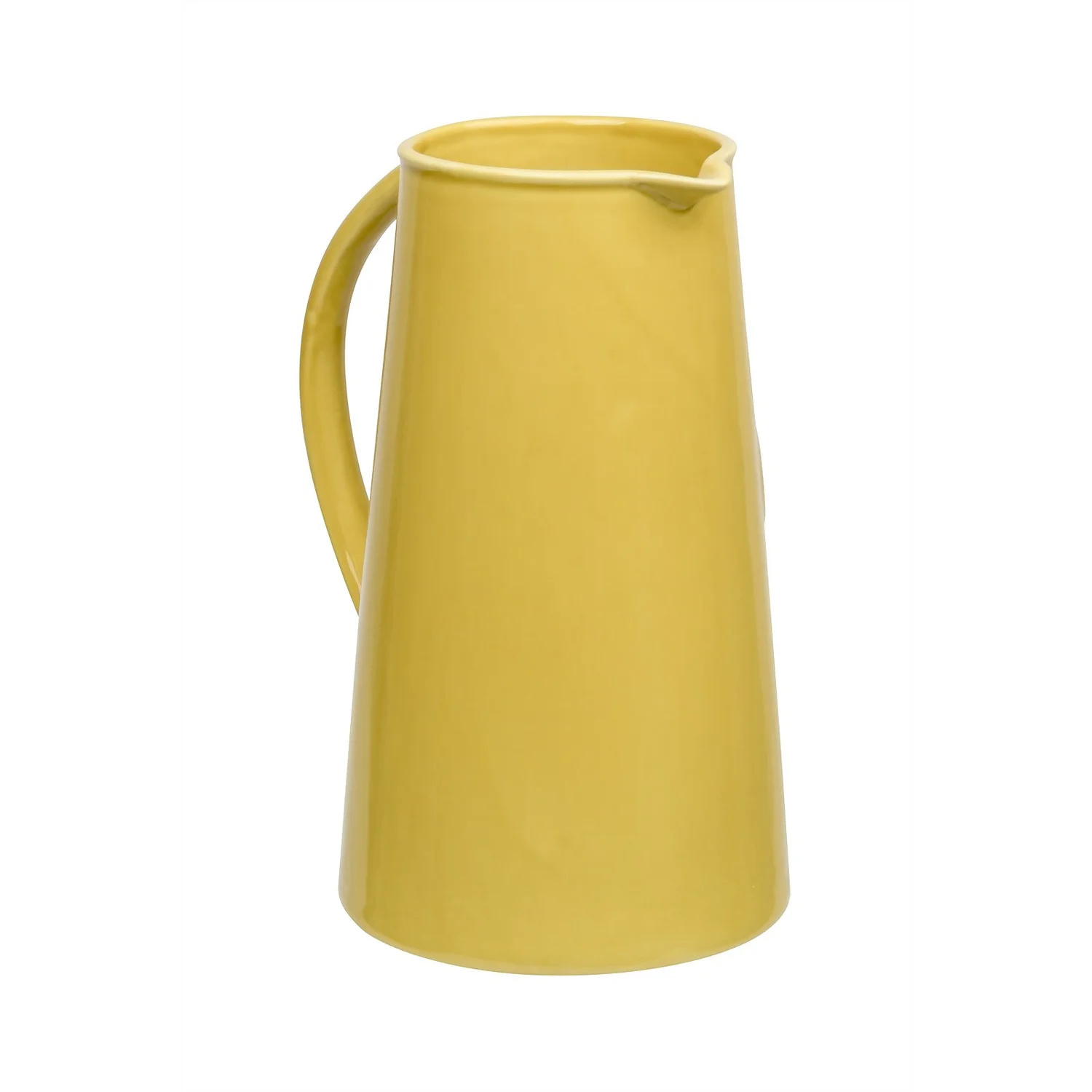 Ceramic Jug With Embossed Heart - Ochre 4 Ceramic Jug With Embossed Heart - Ochre - Image 4