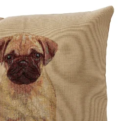None Pug Tapestry Cushion - 45x45cm -Homebase Furniture Store 12886153 3034940700842565