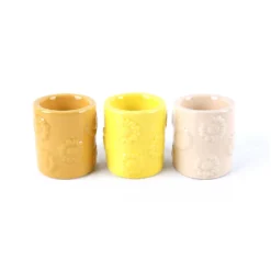 Ceramic Tealight Holder - Yellow - 3 Pack