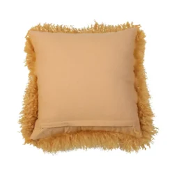 House Beautiful Real Mongolian Wool Cushion - Mustard - 38x38cm -Homebase Furniture Store 12887215 1084843806917199