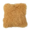 House Beautiful Real Mongolian Wool Cushion - Mustard - 38x38cm