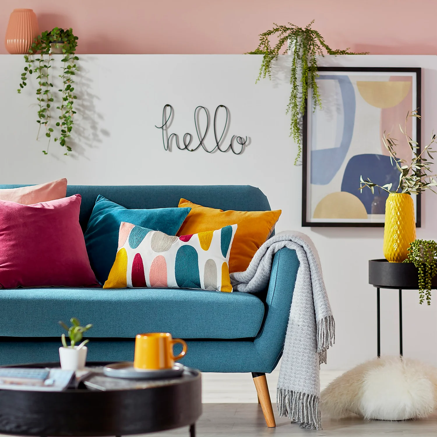 House Beautiful Wire Hello Sign 2 House Beautiful Wire Hello Sign - Image 2