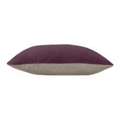 Country Living Velvet Linen Cushion - 45x45cm - Grape -Homebase Furniture Store 12887945 1334853162048937