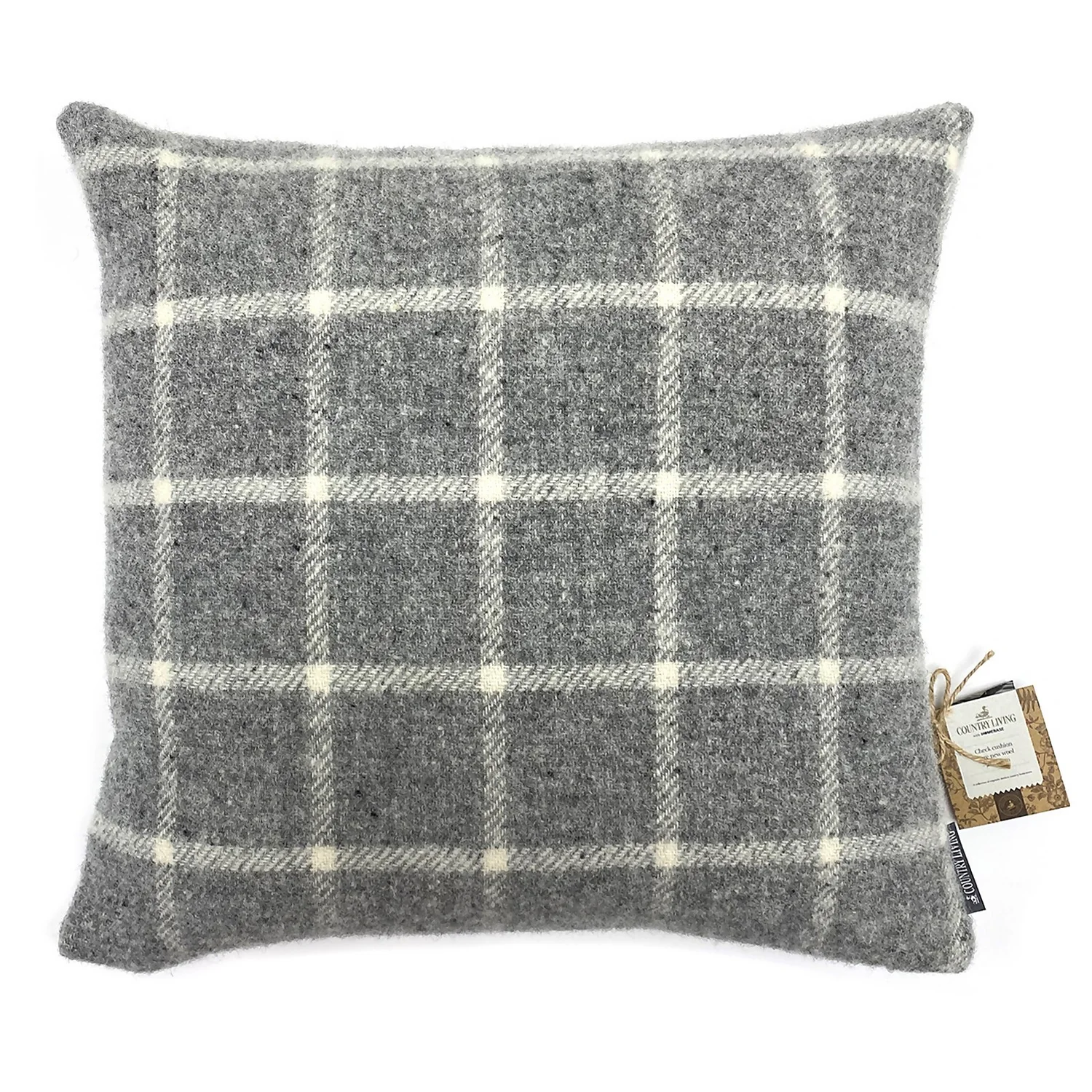 Country Living Wool Check Cushion - 50x50cm - Grey 1 Country Living Wool Check Cushion - 50x50cm - Grey