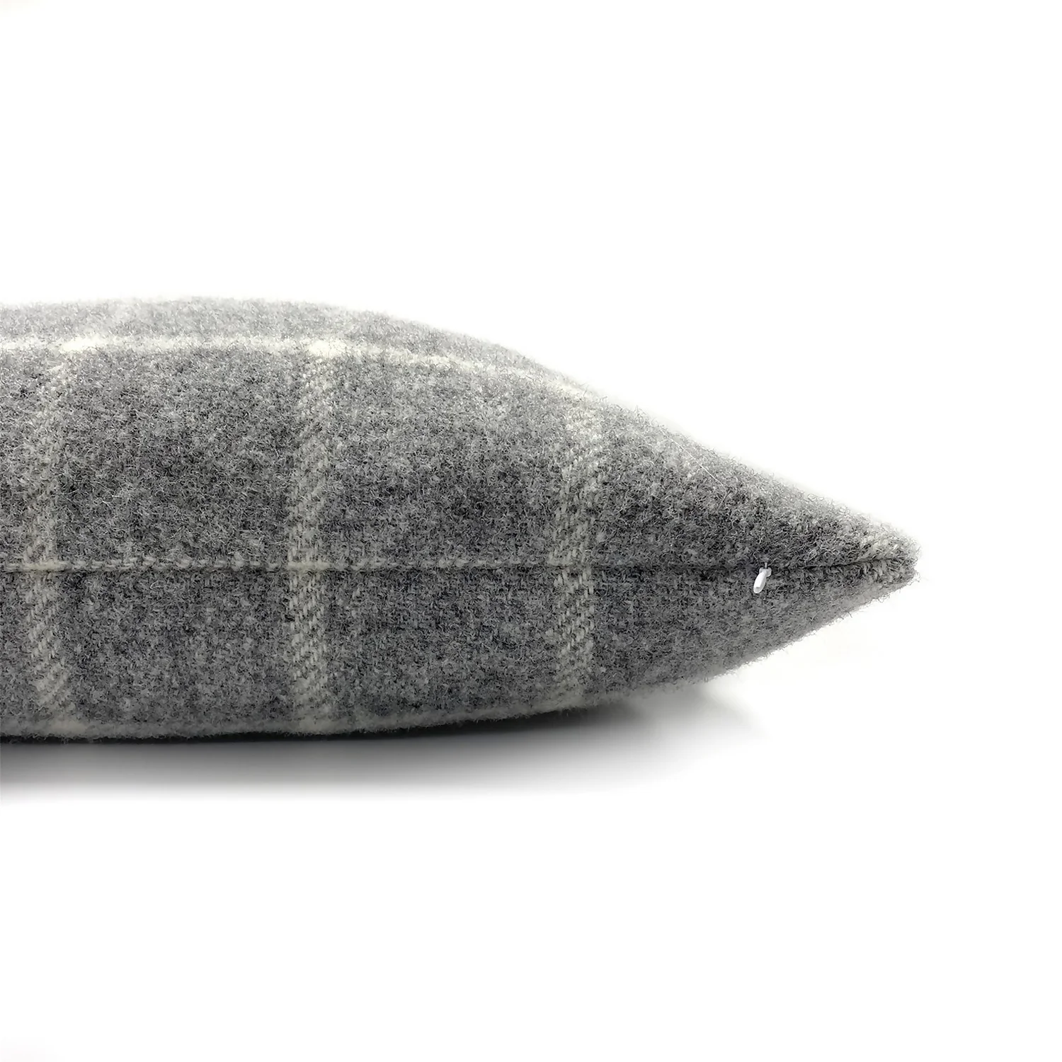 Country Living Wool Check Cushion - 50x50cm - Grey 4 Country Living Wool Check Cushion - 50x50cm - Grey - Image 4