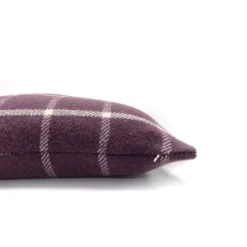 Country Living Wool Check Cushion - 50x50cm - Grape -Homebase Furniture Store 12889092 1114858299611664
