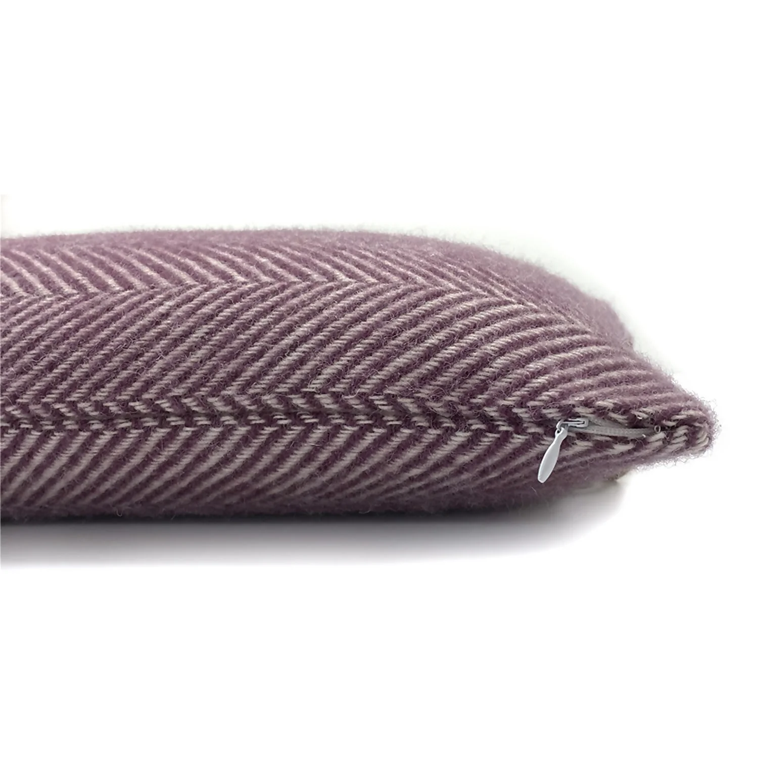 Country Living Wool Herringbone Cushion - 30x50cm - Grape 3 Country Living Wool Herringbone Cushion - 30x50cm - Grape - Image 3