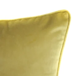 None Large Plain Velvet Cushion - Ochre - 58x58cm -Homebase Furniture Store 12912566 7794845786430623