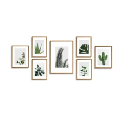 Set Of Gallery Frames 7pcs Oak