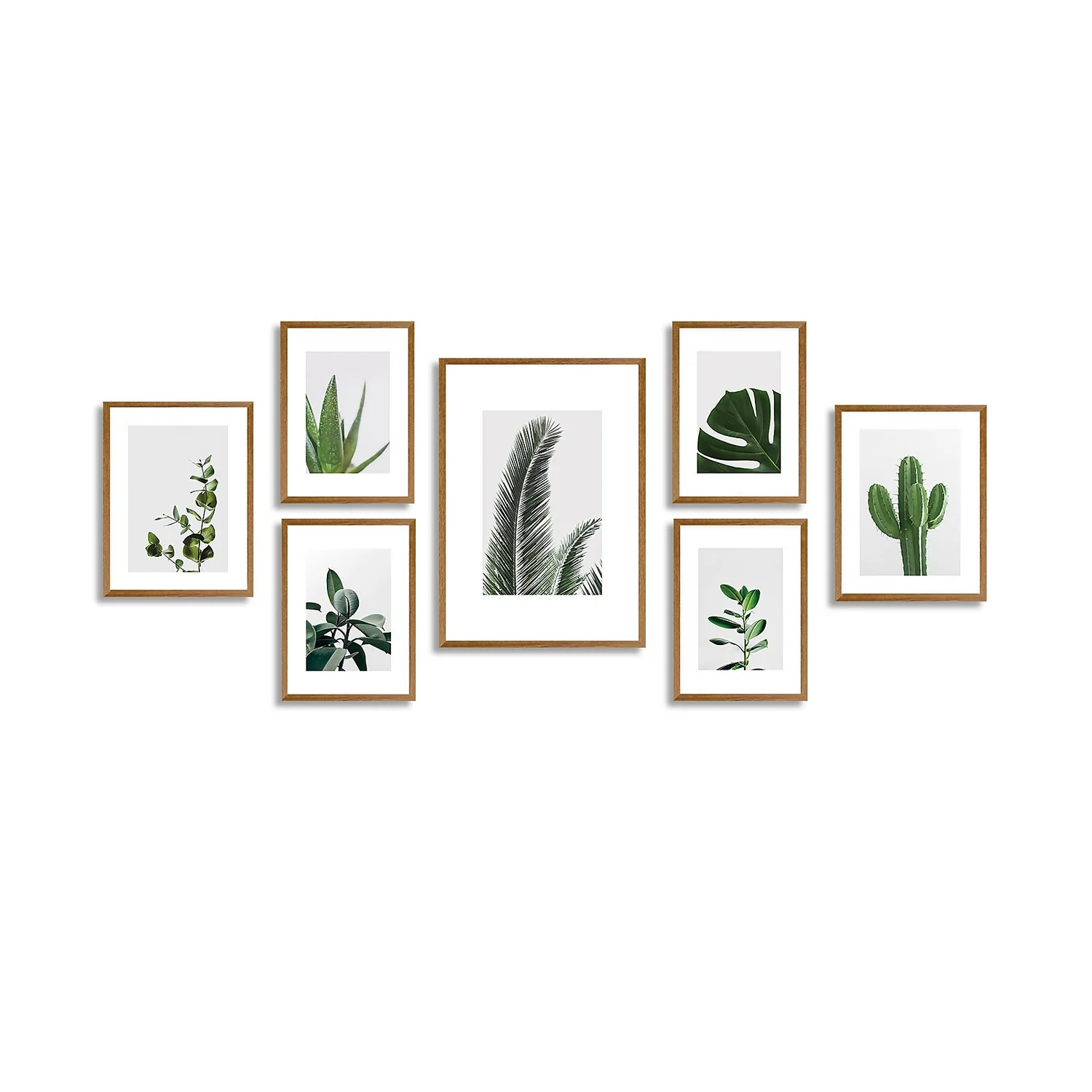 Set Of Gallery Frames 7pcs Oak 1 Set Of Gallery Frames 7pcs Oak