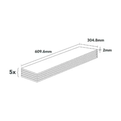 Plancs Slate Self-Adhesive Vinyl Floor Tile - 5pc Pack Covers 0.93sqm -Homebase Furniture Store 12968591 1904946463268398